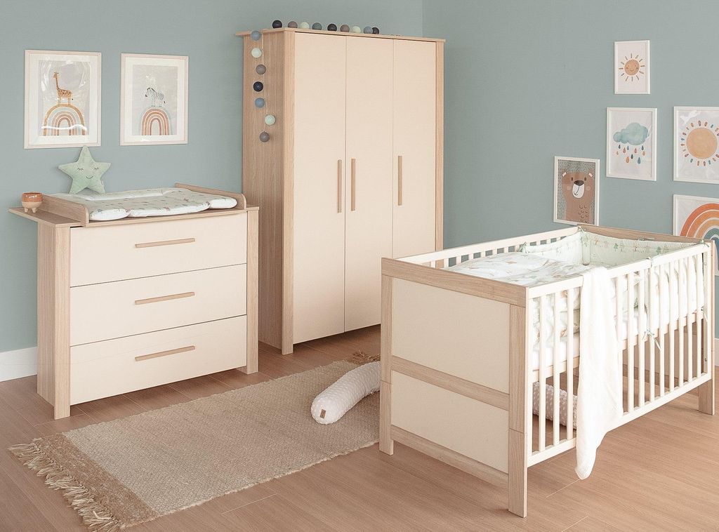 roba Kinderzimmer Set 3-teilig Momo- Kinderbett 70 x 140 cm Produktbild 