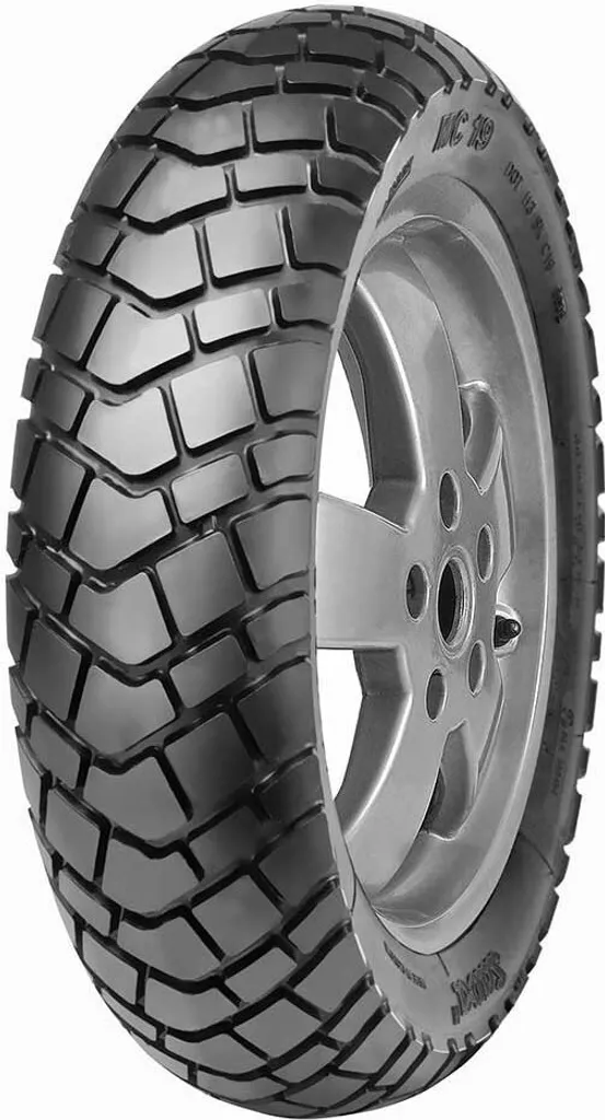 Pneu scooter 120/80-12 Mitas MC-19 pneu mixte route et chemin 55J sans tube