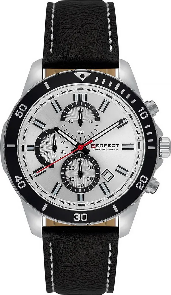 Montre Classic Chronographe Perfect - Design Épuré et Cadran Argenté