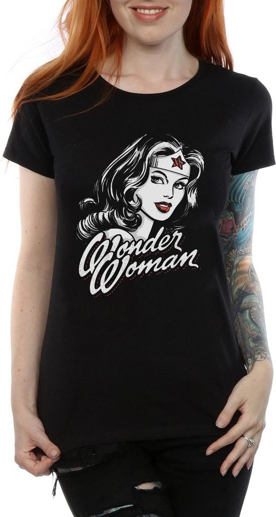 Wonder Woman - "Hint" T-Shirt für Damen BI1080 (XL) (Schwarz)