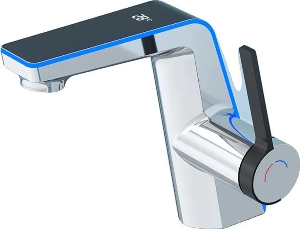 Rubinetto Lavabo Monocomando Cromo - Miscelatore Acqua Calda e Fredda