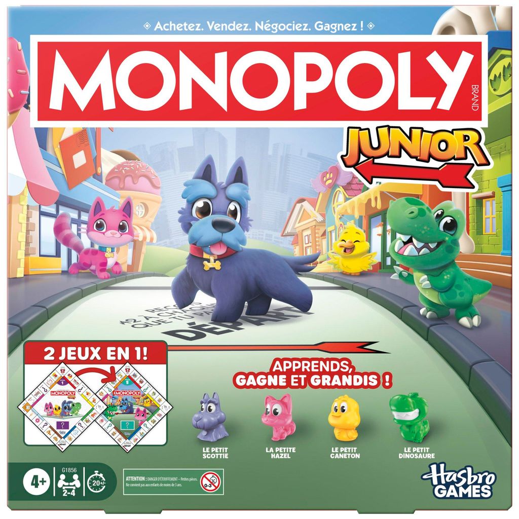 Hasbro Monopoly Junior Brettspiel für Kinder - klassisches Familienspiel