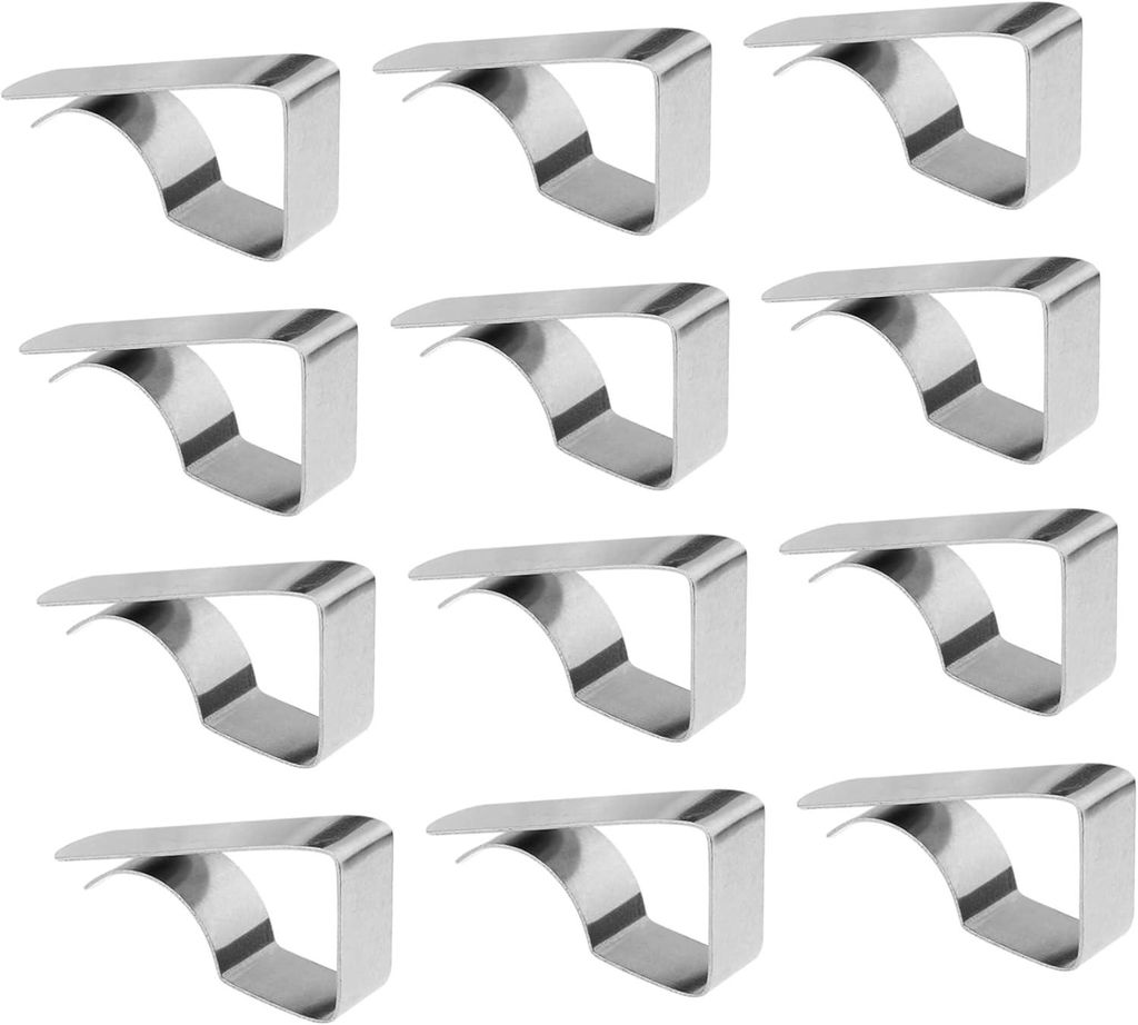 12 Mini-Tischdeckenclips aus Edelstahl – stabiler Halt – Produktbild 