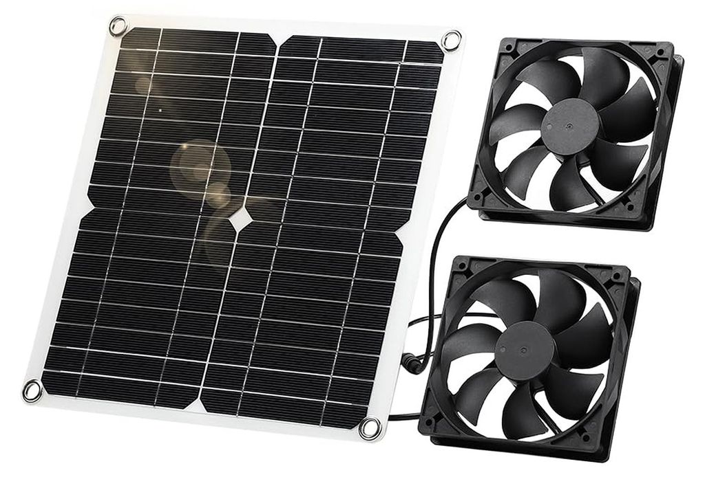 Sada venkovního ventilátoru na solární pohon s dvojitým Obrázek produktu 