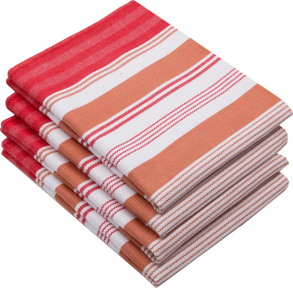4er Set Geschirrtücher, 50x70 cm, 100% Baumwolle, rot Produktbild 