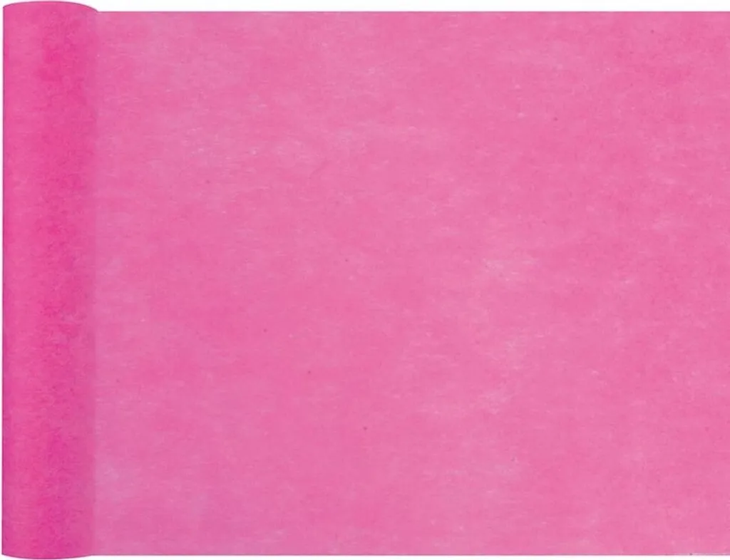 Rouleau de chemin de table rose fuchsia 30cm en tissu non tissé 25m