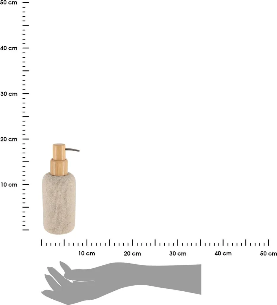 Dispenser Sapone Tendance Beige 340ml in Resina - Arredo Bagno Robusto - 3