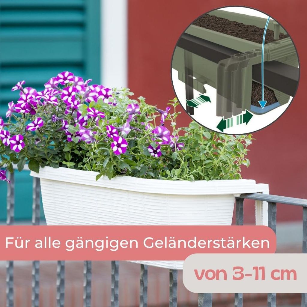 pflanztopf weiß kunststoff Pflanztopf Greenville Round Weiß H18cm 20cm D20cm kaufen