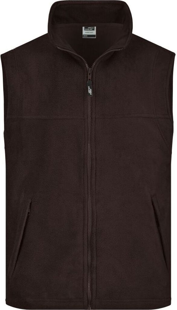Wärmende Weste in schwerer Fleece-Qualität brown, Gr. 4XL