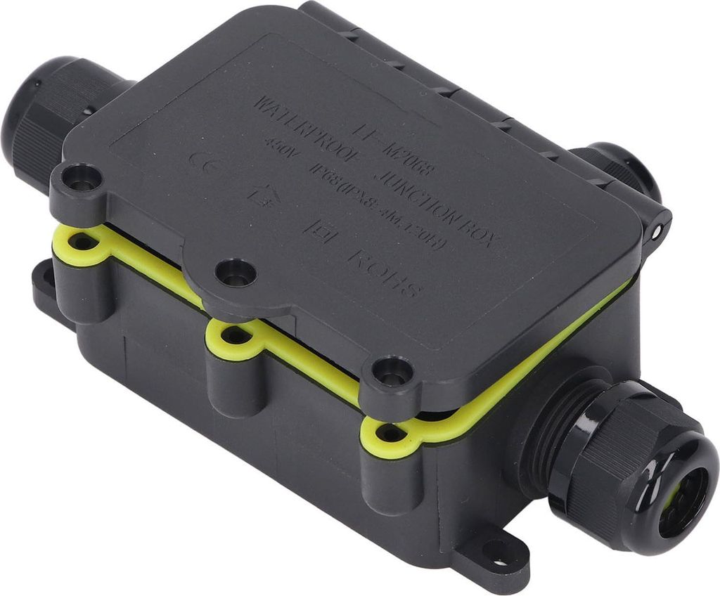 Wasserdichte 3-Wege-Anschlussdose IP68 aus Kunststoff für Außenbeleuchtung 450 V