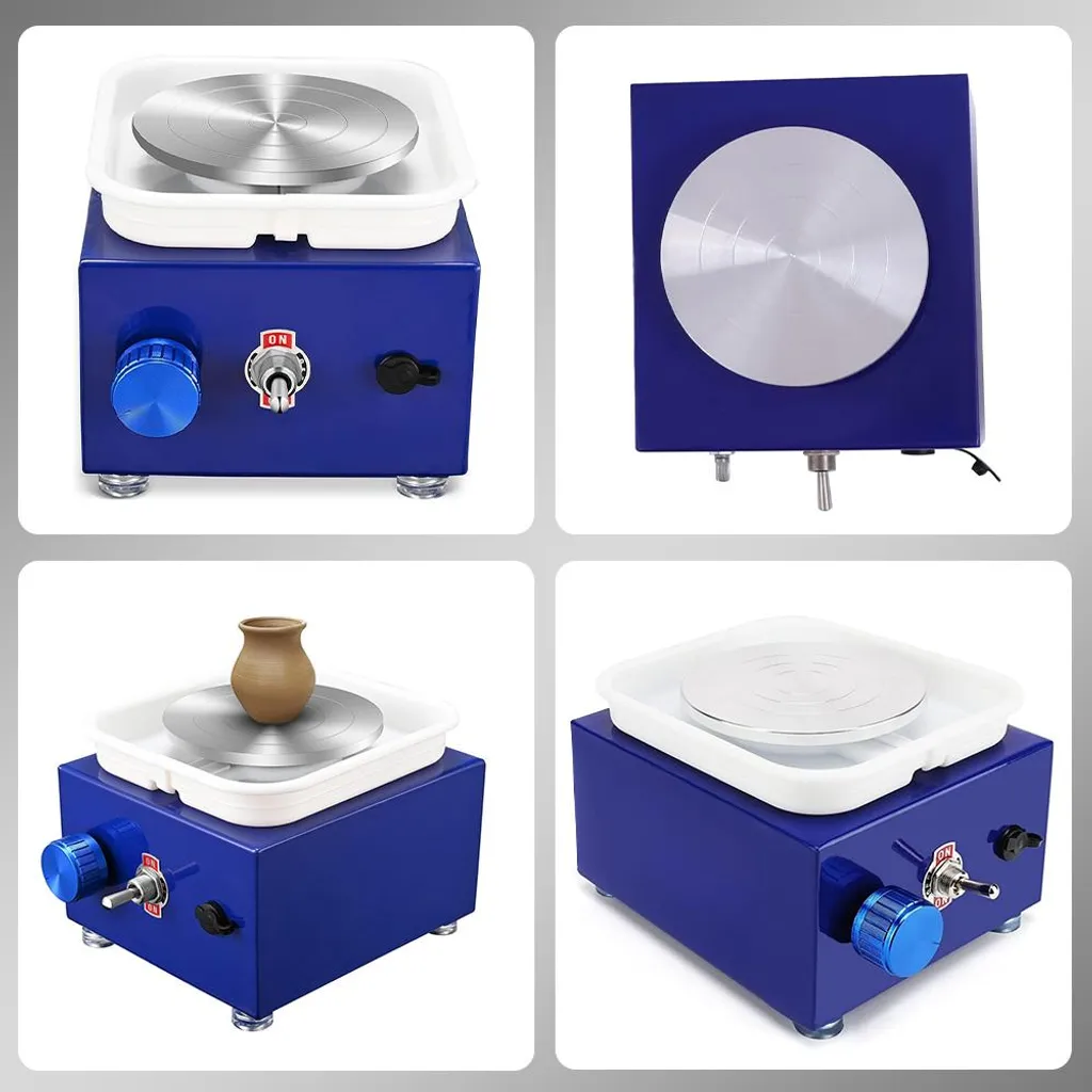 Machine à poterie miniature 2000 tr/min pour modelage céramique - Bleu - 13