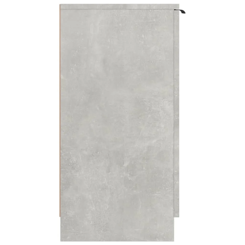 Meuble à chaussures gris béton 59 cm avec étagères bois composite