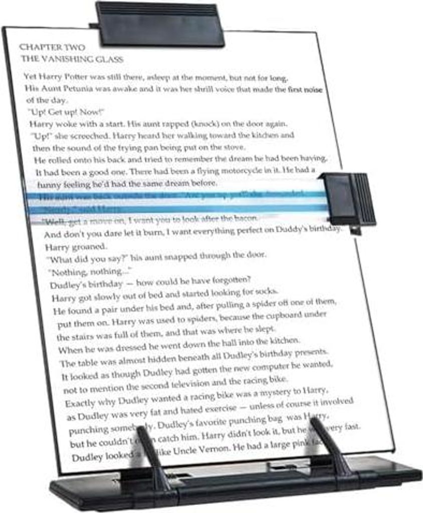 powerking Papierständer-Dokumentenhalter mit 7 einstellbaren Positionen, Papierhalter-Ständer für Schreibtisch beim Tippen zum Lesen von A4-Brie...