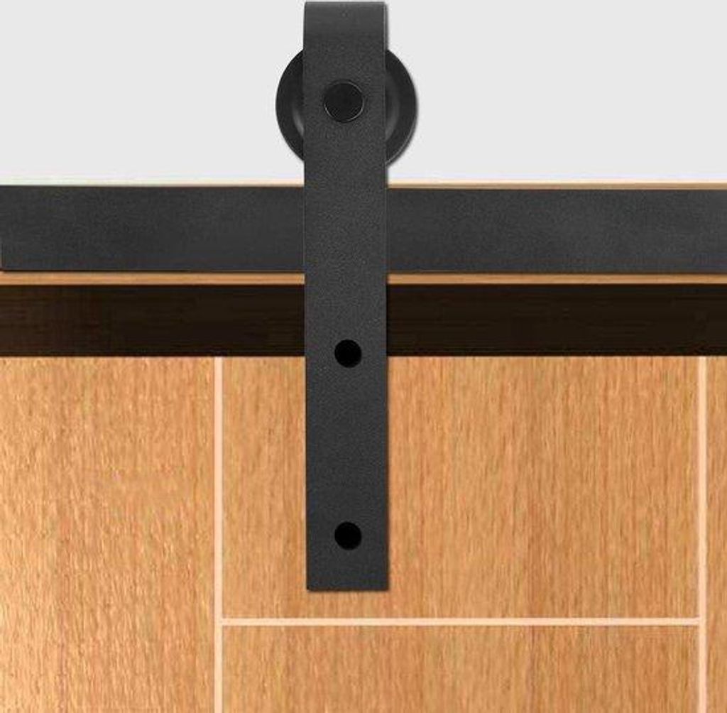 16FT Schiebetürensystem Doppeltürteiler Kohlenstahl Hardware
