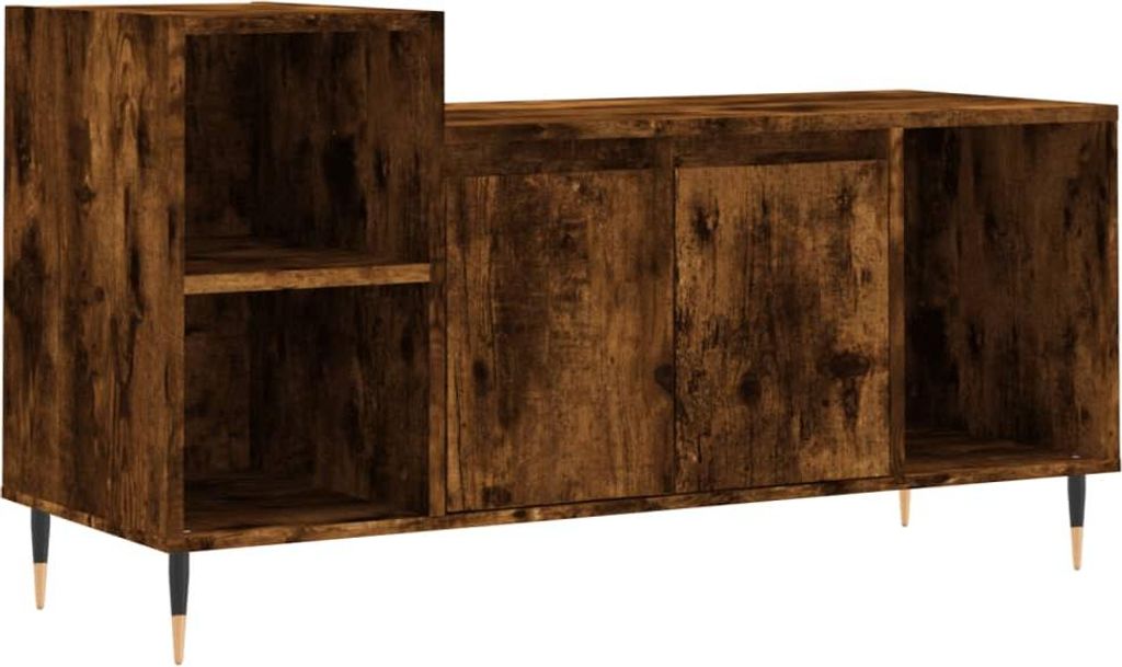 vidaXL TV-Schrank Räuchereiche 100x35x55 cm Holzwerkstoff