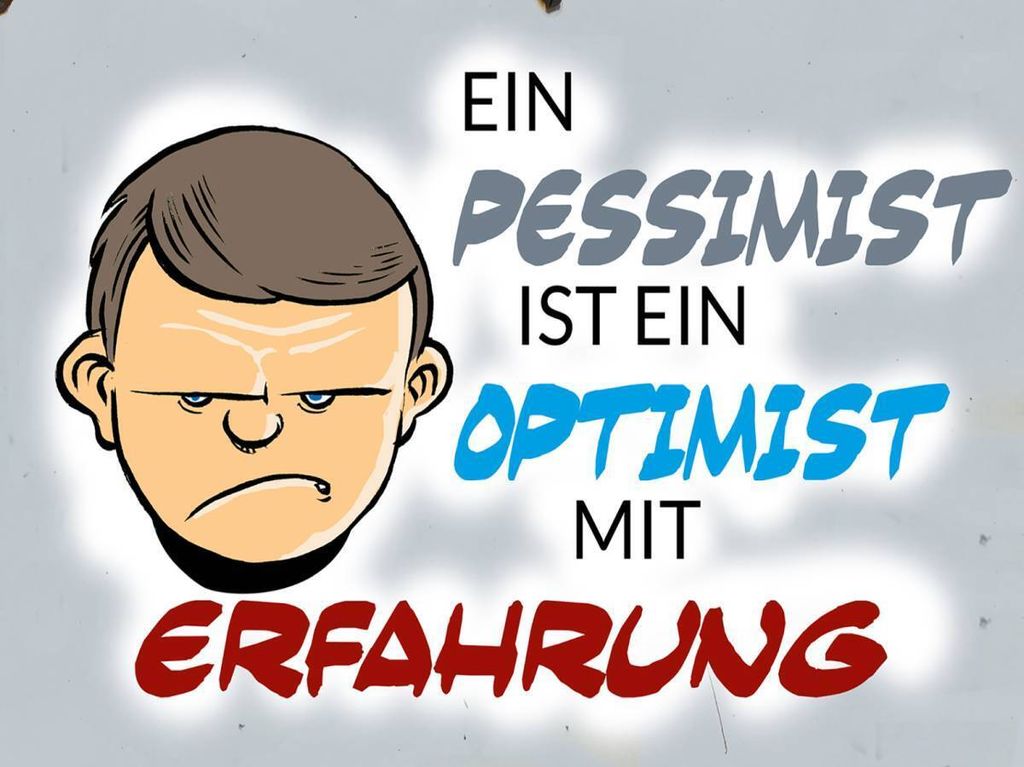 vianmo Holzschild 30x40 cm Pessimist Optimist mit Erfahrung