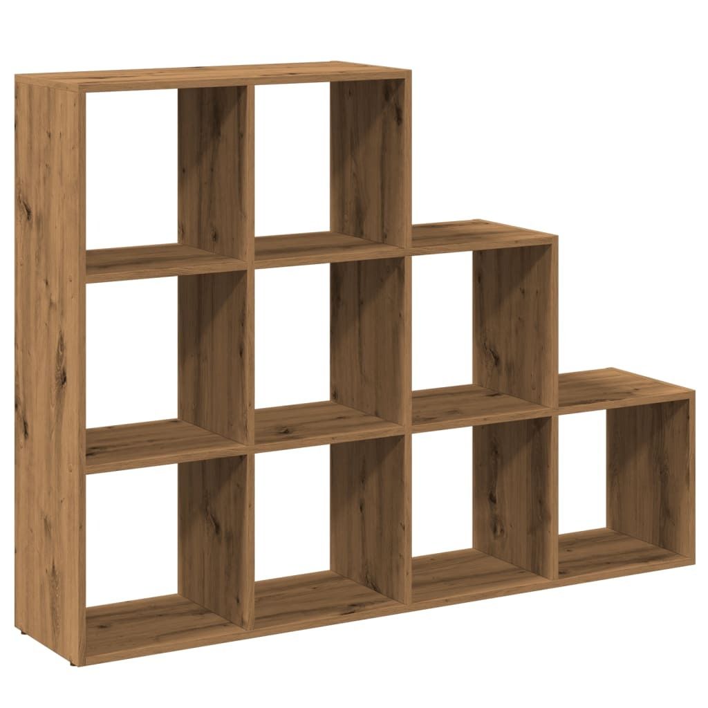 vidaXL Raumteiler-Bücherregal 3 Stufen Artisan-Eiche Produktbild 