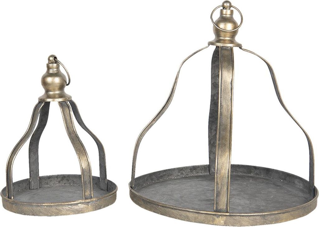 Clayre & Eef 6Y4183 Dekoratives Schalen-Set Gold 29x31 18x24 cm