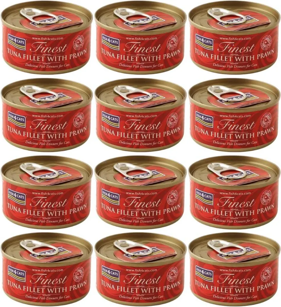 FISH4CATS Tonno e Gamberetti 70g - Cibo Umido Naturale Gatti - Offerta