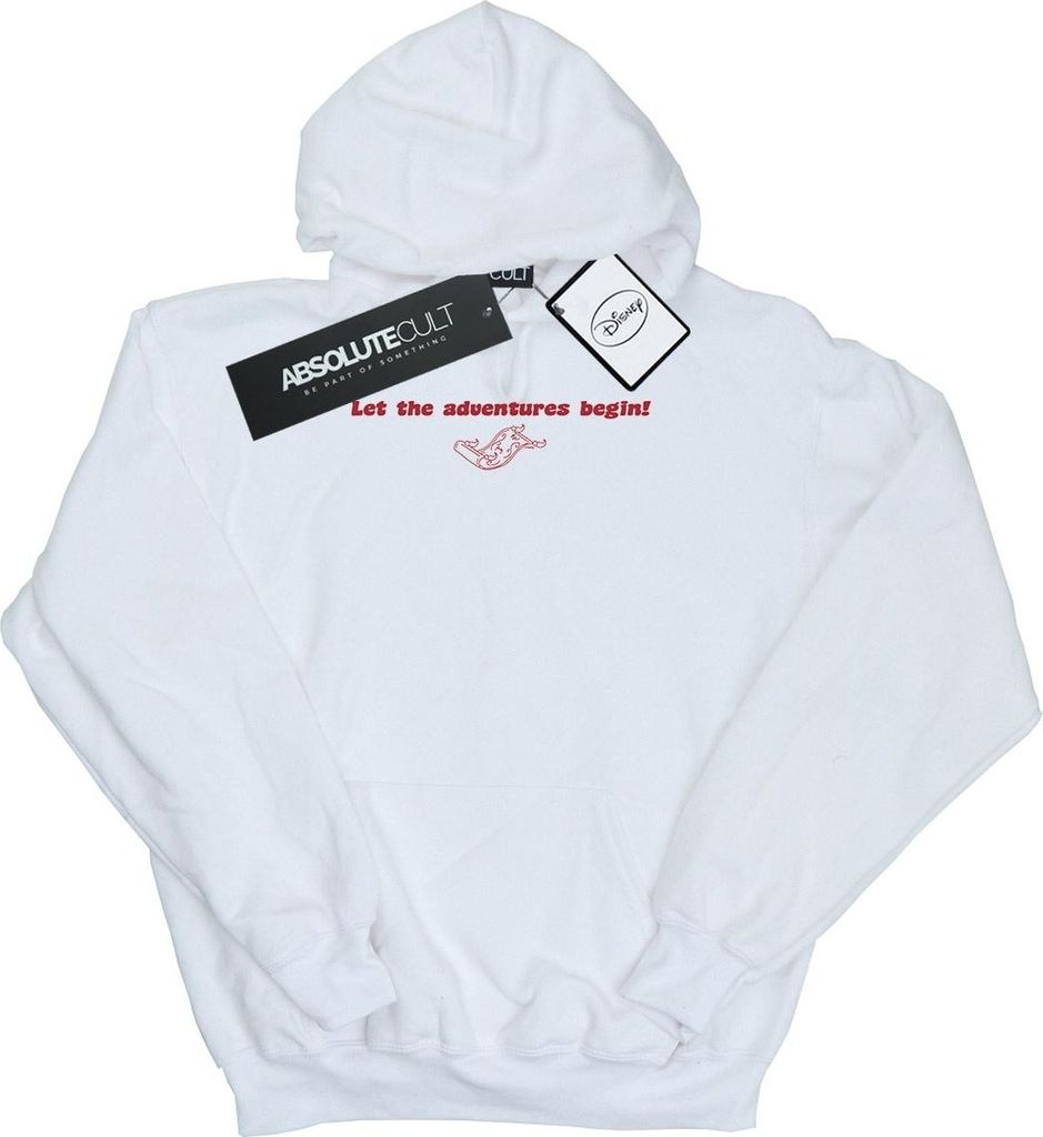Disney - "Let The Adventures Begin" Kapuzenpullover für Herren BI7242 (L) (Weiß)