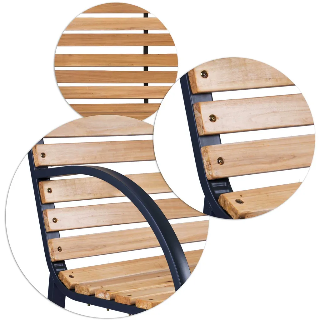 Banc de parc résistant aux intempéries et confortable - Modèle Luca - 8