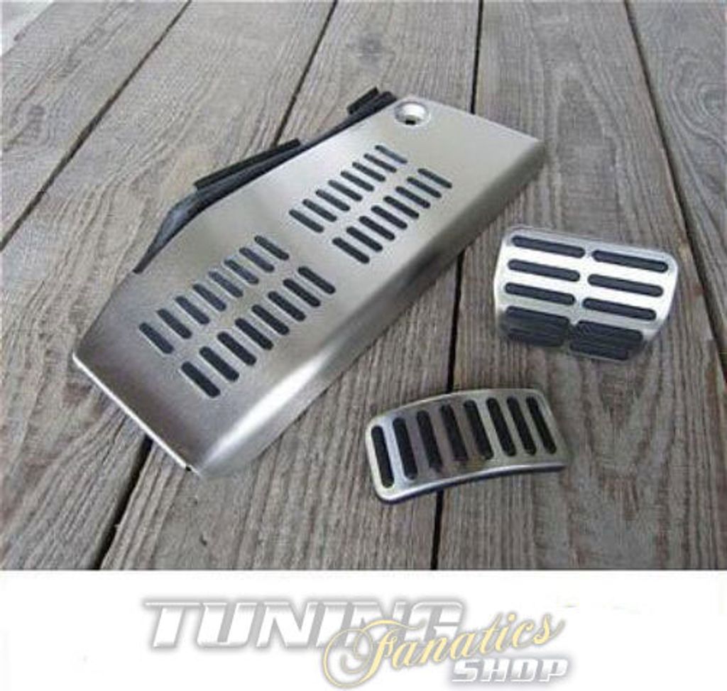 Original Edelstahl Fußstütze Stütze + Pedale Kappen Automatik VW Audi Seat Skoda