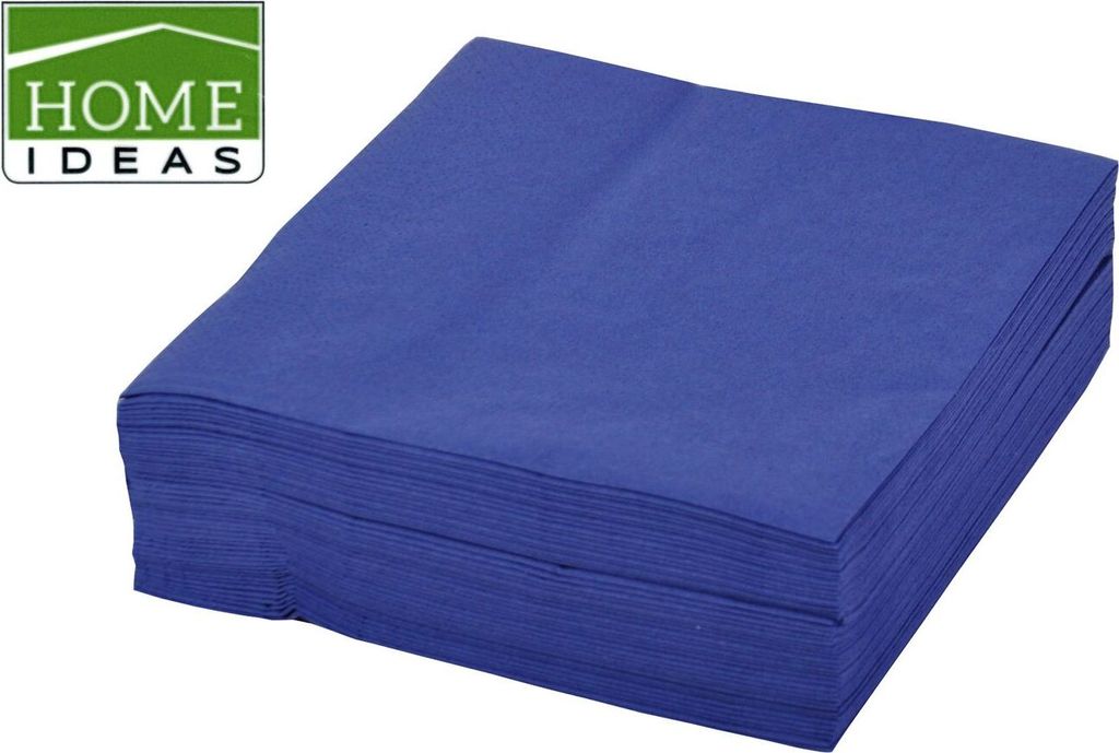 2500 Servietten blau 33x33cm 3lagig 1/4 Falz Papierserviette Papiertuch Deko