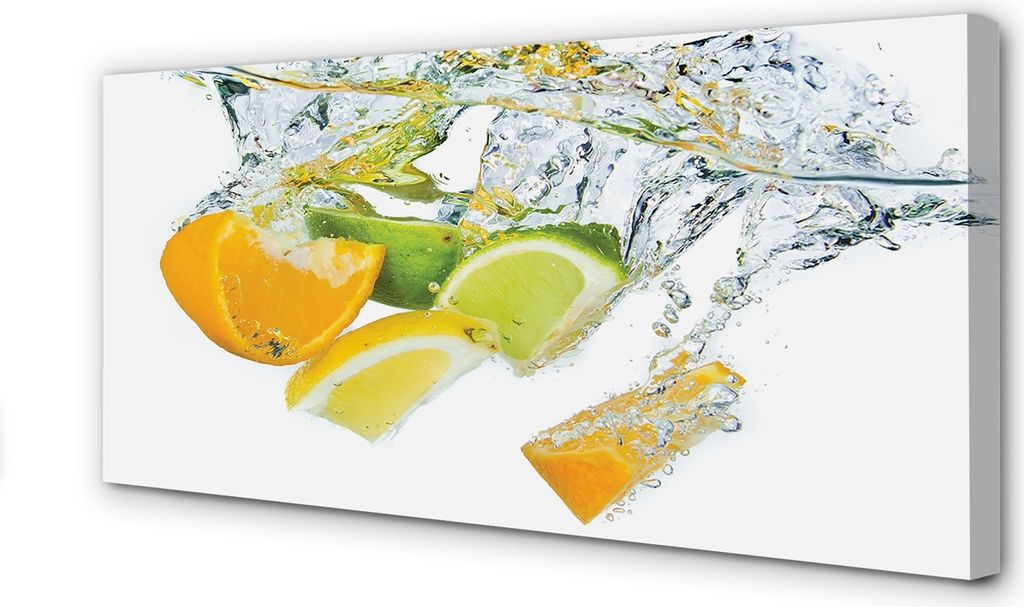 Leinwandbild 120x60 Wandkunst Wasser Zitrus