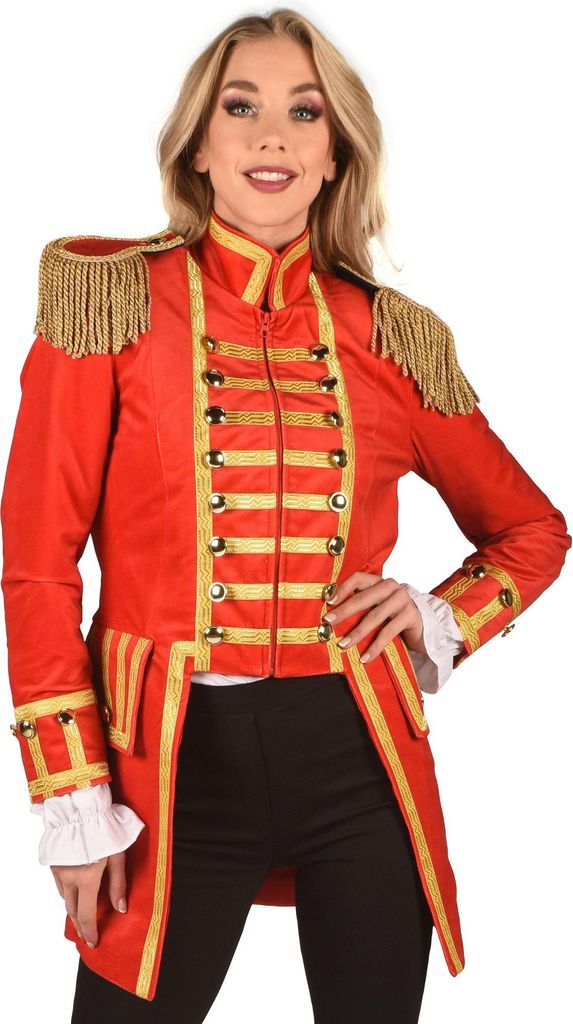 Gardejacke für Damen rot-gold Größe: M