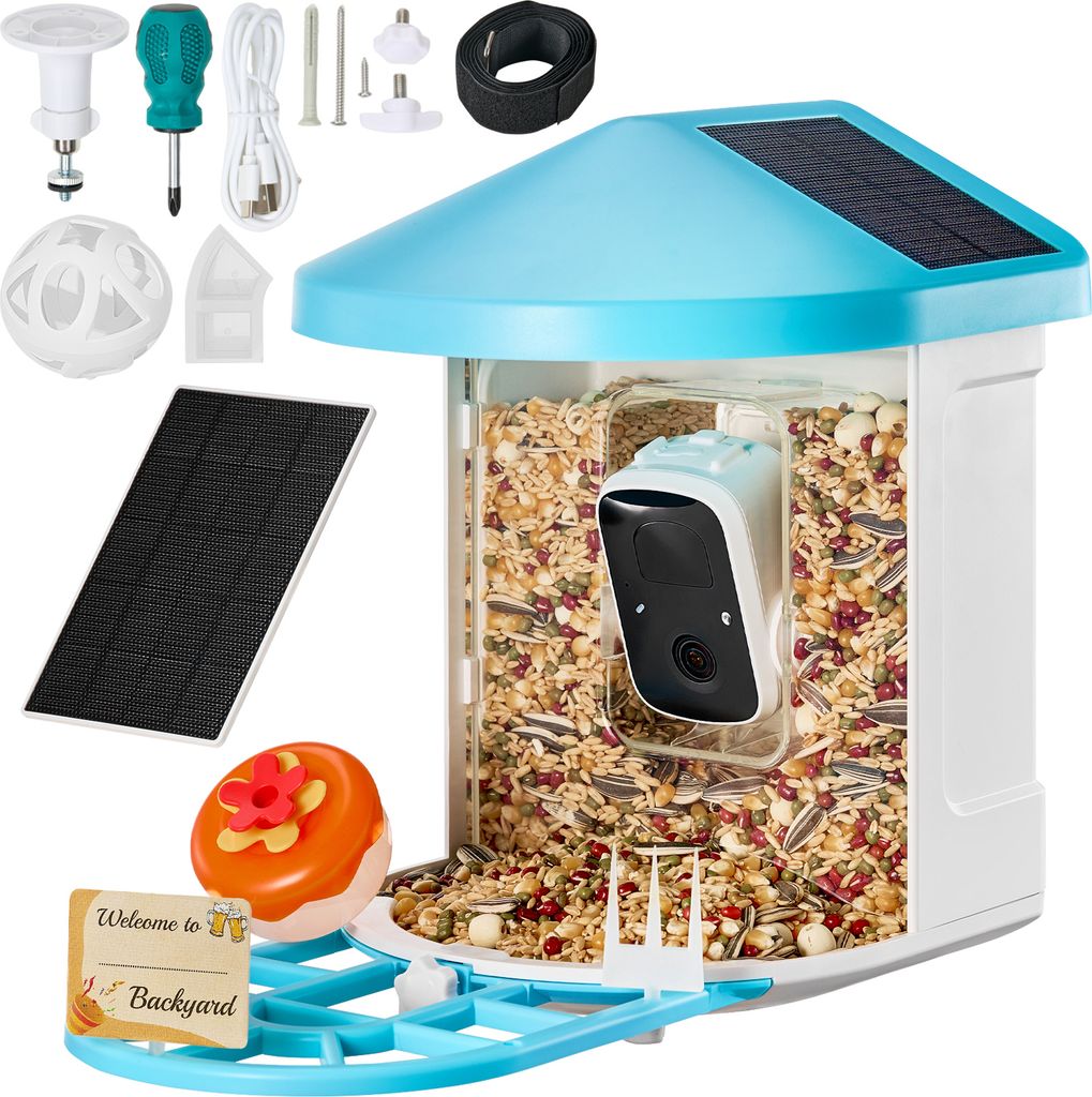 SucceBuy Smarte Vogel-Fütterer-Kamera, 2K HD, KI 10000+ Produktbild 