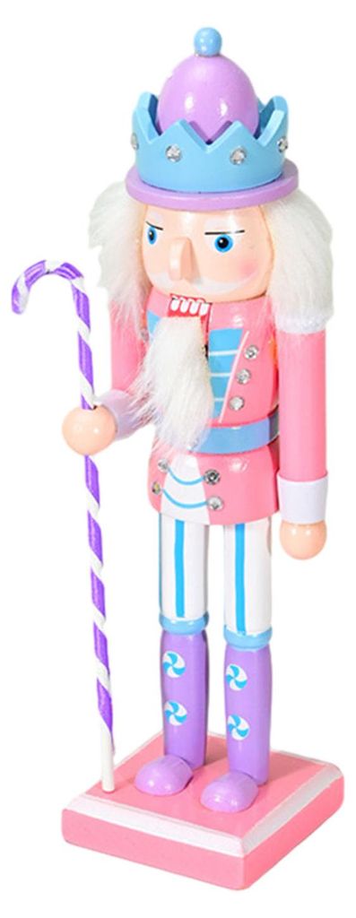 25 cm große Weihnachtsfigur eines Nussknackers aus Holz, Cartoon-Soldatenfigur, Statue, Skulptur, Festtags- und Weihnachtsdekoration