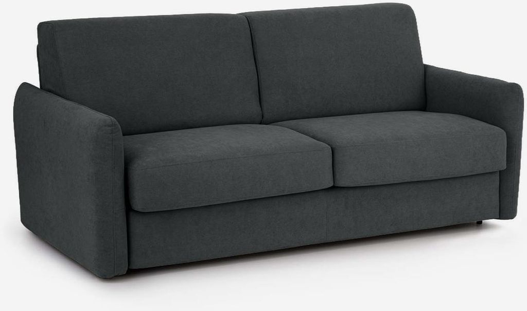 Ausziehbares Raumwunder Schlafsofa Livigno 180 – Abnehmbarer Bezug - Schwarz