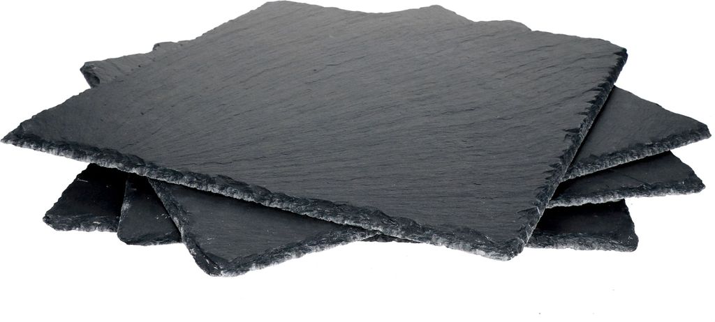 4x Schieferplatten 30x30cm Untersetzer Deko-Teller Produktbild 
