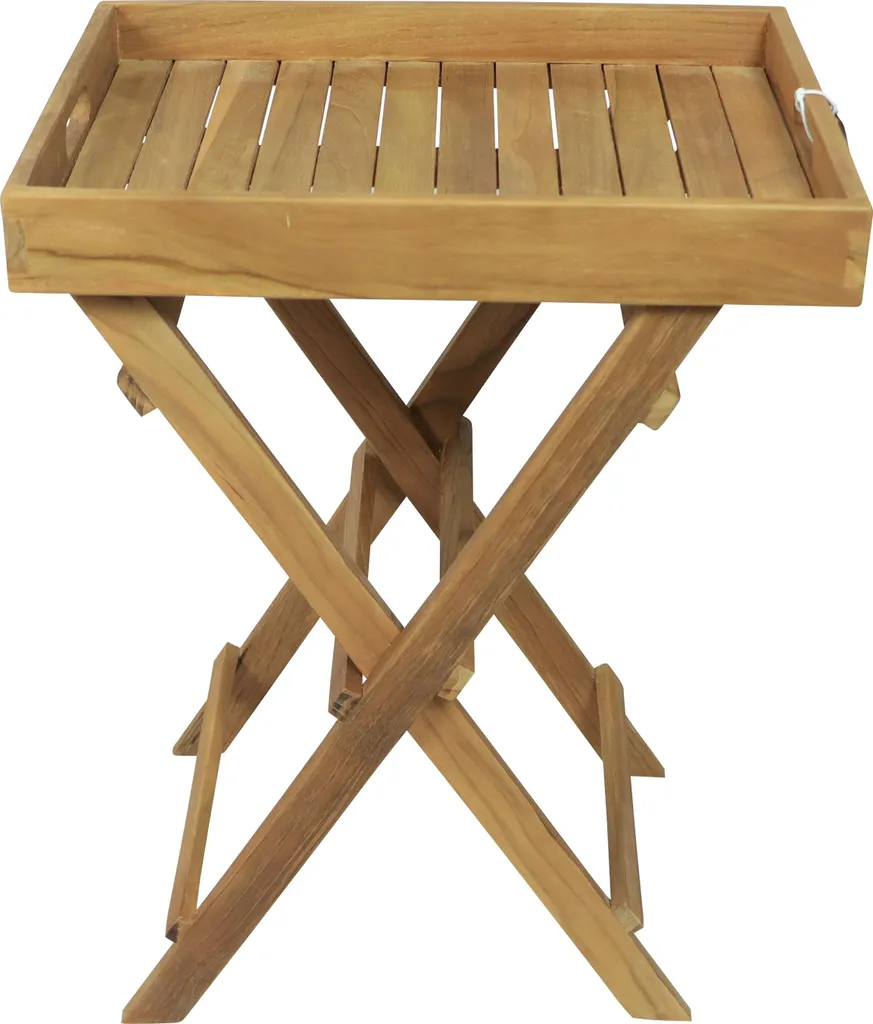 Table Basse Gain de Place en Teck - Solution Pliable pour Petit Jardin - 2