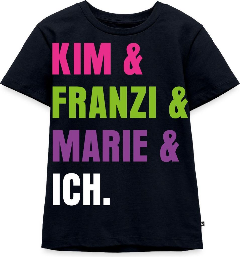 Spreadshirt Die Drei Ausrufezeichen Kim & Franzi & Marie & Ich Kinder Premium T-Shirt, 122/128 (6 Jahre), Navy