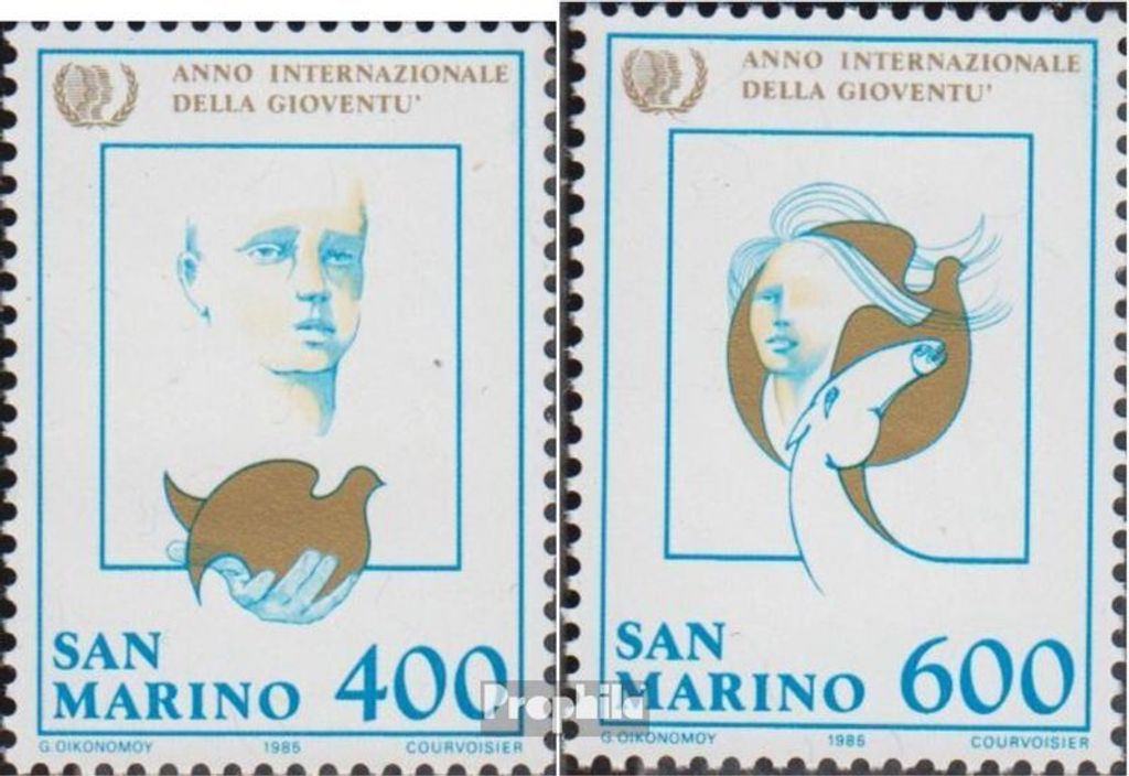Briefmarken San Marino 1985 Mi 1321-1322 (kompl.Ausg.) postfrisch Jahr der Jugend