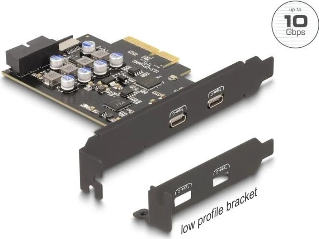 Delock 90345 PCI Express x4 a USB Type-C 10Gbps - Scheda Espansione PC
