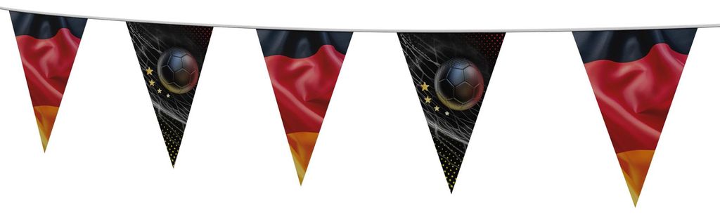 Wimpelkette Fußball 4 Sterne bunt 4 - 5 m Produktbild 