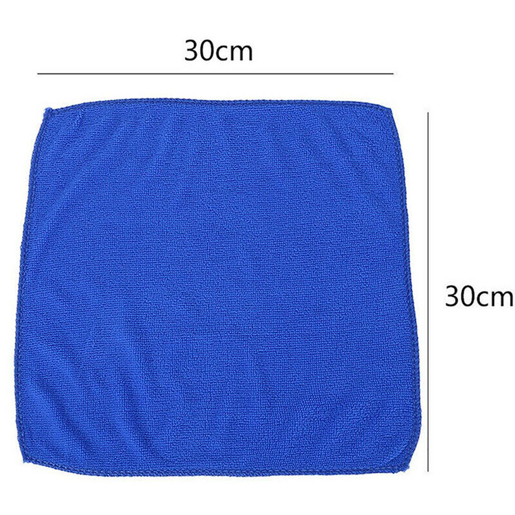 30 Stück Microfasertücher blau Microtücher Tuch Poliertücher Staubtuch Tücher 
