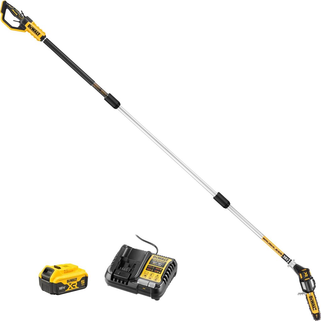DeWALT DCMPS567P1 Akku Hochentaster 18V 5Ah Li-ion bürstenlos bis 3m Schultergurt