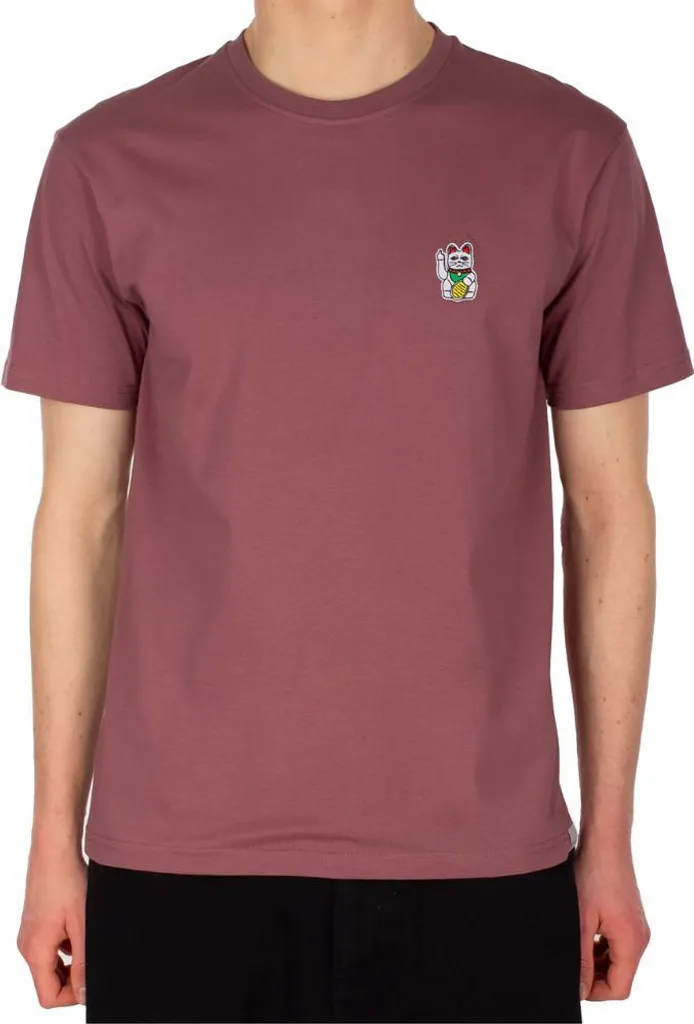 T-shirt Iriedaily Bye Bye en coton bio prune taille M coupe confortable