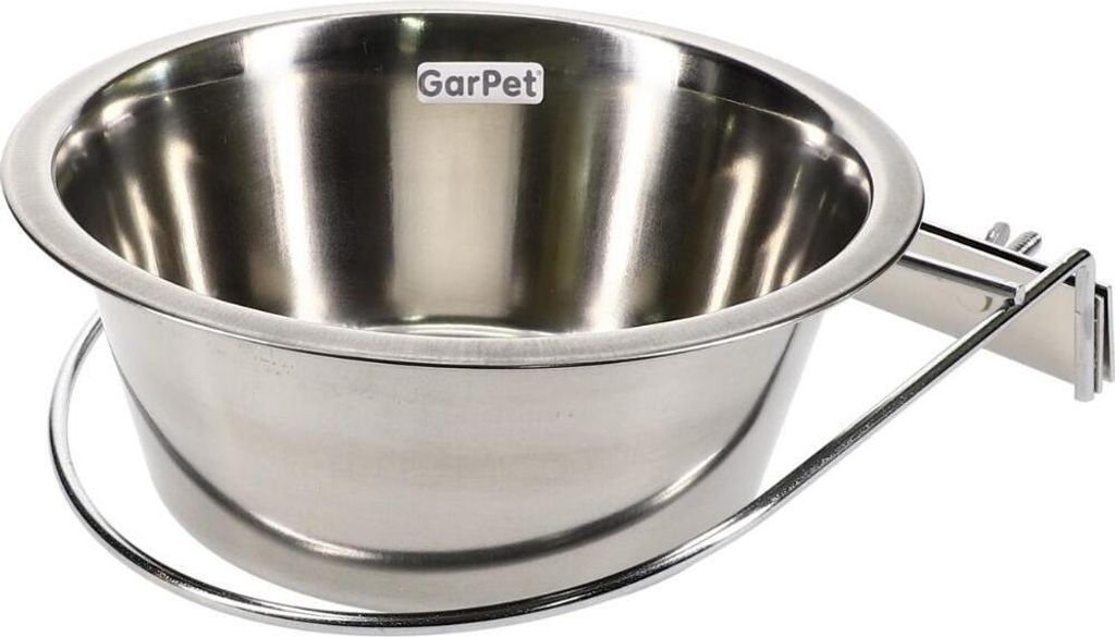 Edelstahlnapf zum Aufhängen Trinknapf Hund Futterschale Vogel Zubehör Napf für Gitterbox Nager Edelstahlnapf mit Befestigung Vogelnapf 1,40 L