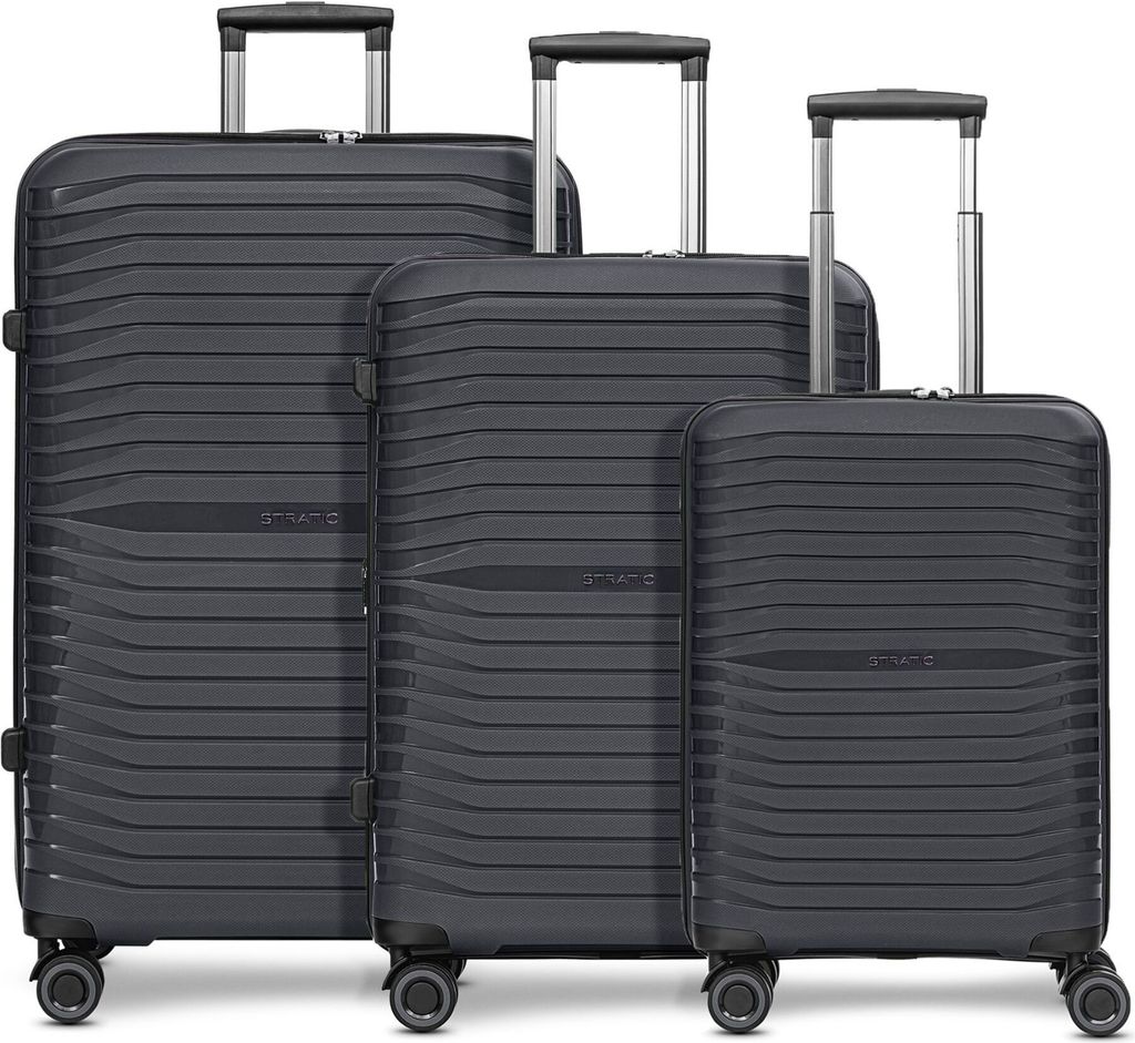 Stratic Shine 4 Rollen Kofferset 3-teilig mit Dehnfalte Produktbild 