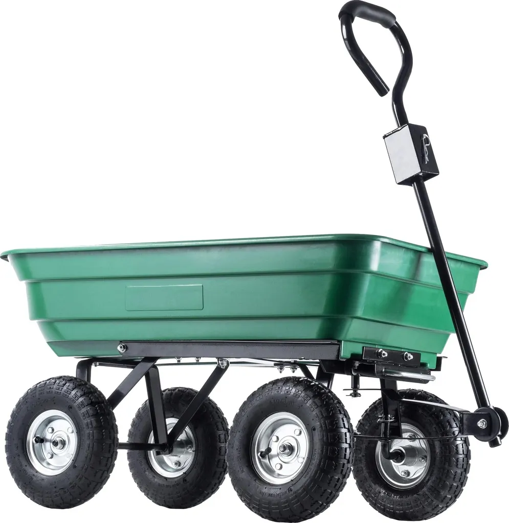Brouette pour travaux de jardinage et cour, cuve acier longue durée 120cm