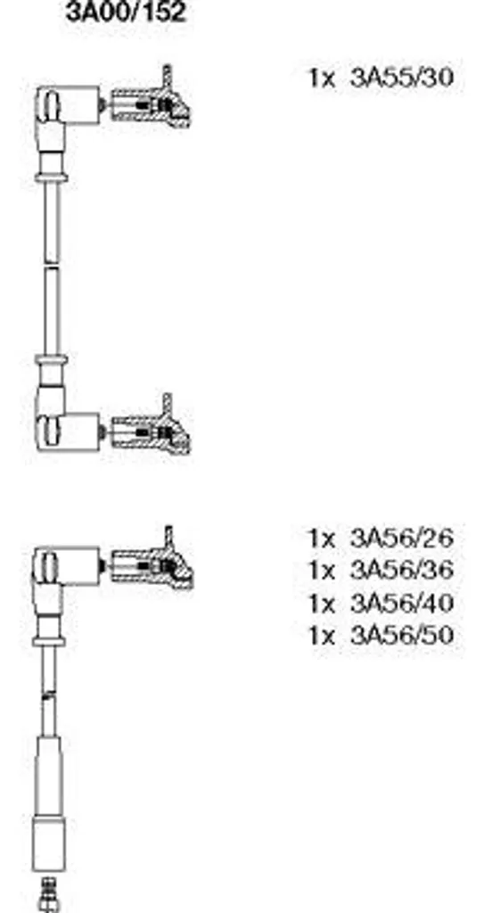 Set Cavi Accensione BREMI 3A00/152 Compatibile Skoda Felicia OE 115093593