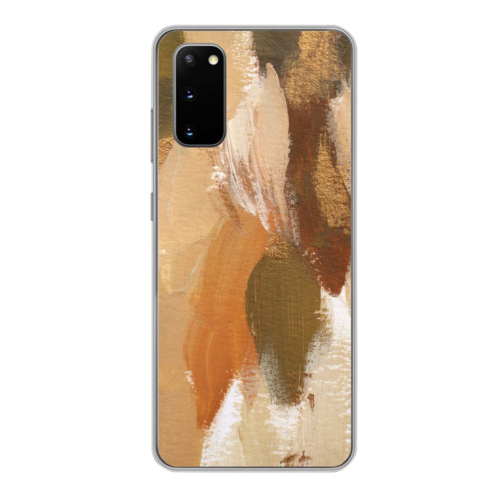 MuchoWow Handyhülle Schutzhülle Hülle für Samsung Galaxy S20 Farbe - Orange - Grün Silikon Softcase Handy Hülle - Bild