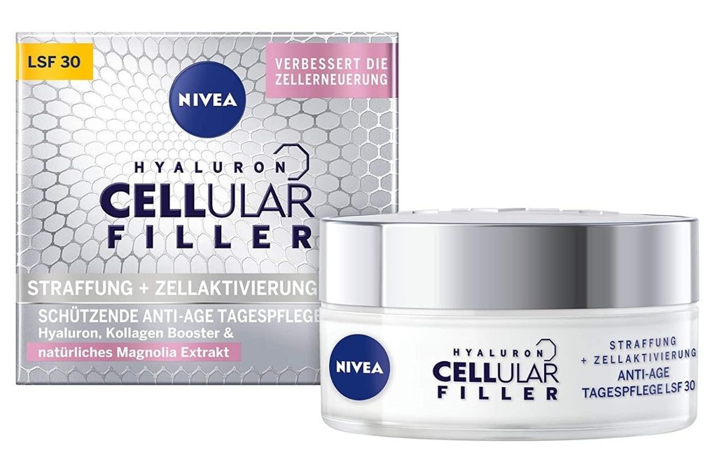 Nivea Hyaluron Zellfüller Tagescreme 50 ml (LSF 30) - Gesichtspflege gegen Falten