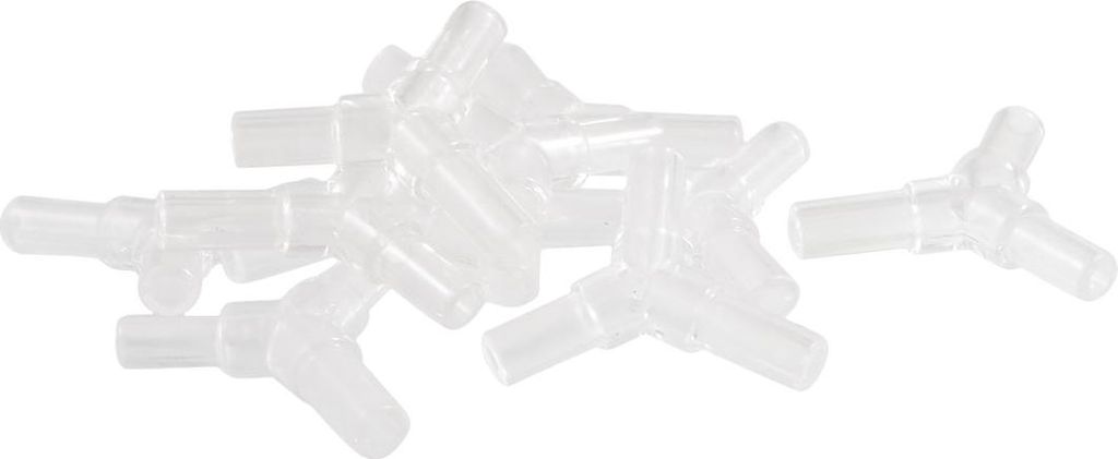10 Stücke Y-förmiges Design Luftschlauch Kunststoff Aquarium Fishbowl Luftschlauchverbinder Luftpumpe Regelventile