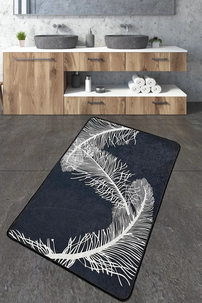Tapis de bain pour sortie de douche antidérapant et multicolore