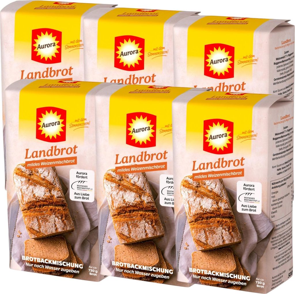 Aurora Landbrot mildes Weizenmischbrot Backmischung 500g Produktbild 